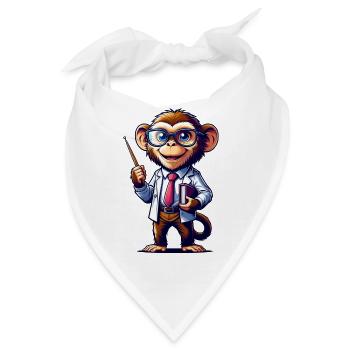 Cute Monkey Teacher - Bandana - Weiß - Vorne