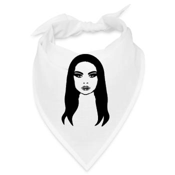 Sexy schwarze Frau - Bandana - Weiß - Vorne