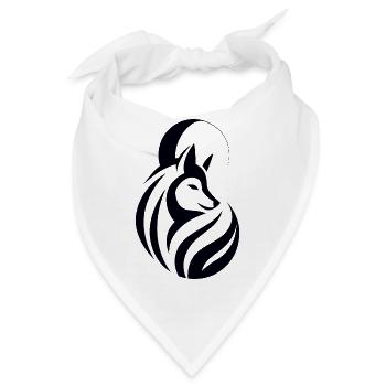Wolf Tribal - Bandana - Weiß - Vorne