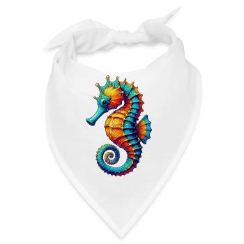 Seepferdchen - Bandana - Weiß - Vorne