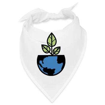 planet erde - Bandana - Weiß - Vorne
