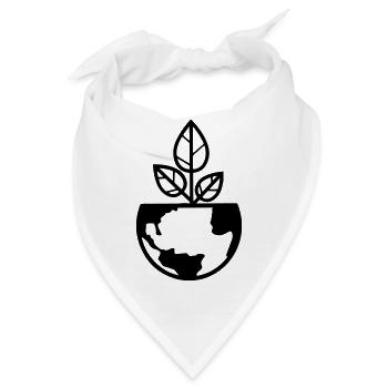 planet erde - Bandana - Weiß - Vorne