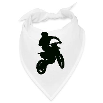 motocross racer - Bandana - Weiß - Vorne