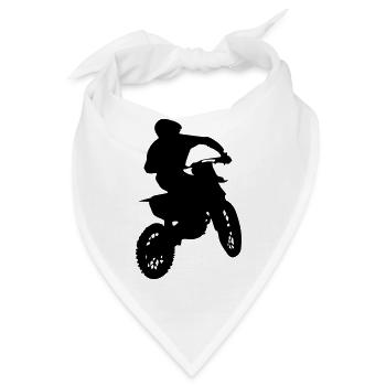 motocross racer - Bandana - Weiß - Vorne