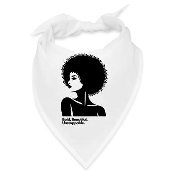 Afro Queen Silhouette - Bandana - Weiß - Vorne
