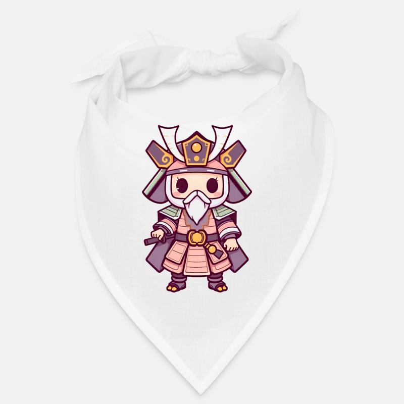 Wise Samurai in Regal Pink Armor Bandana