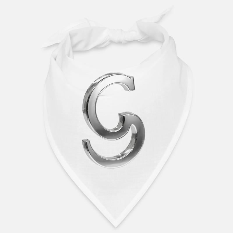 Chrome ,, S " Metallic - Bandana - Weiß