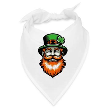 Irischer Kobold Irland - Bandana - Weiß - Vorne