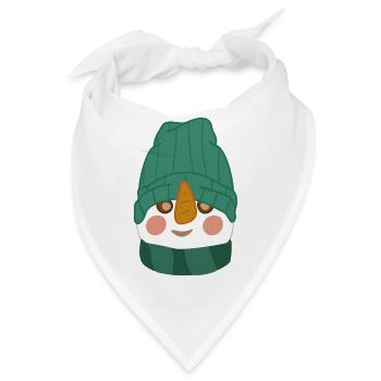 Schneemann mit Mütze - Bandana - Weiß - Vorne