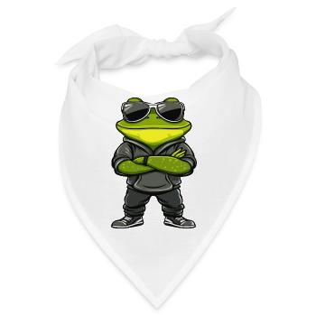 Frosch Comic Cool - Bandana - Weiß - Vorne