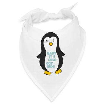 pinguin baby its cold outside - Bandana - Weiß - Vorne