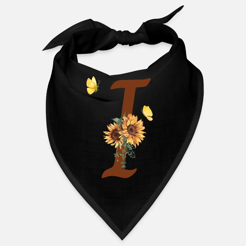 Buchstabe i Sonnenblume Schmetterling Bandana