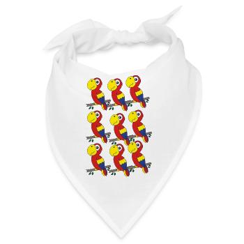 papageien gruppe - Bandana - Weiß - Vorne