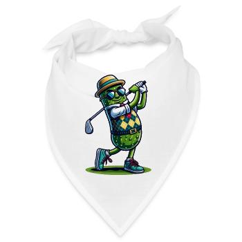 Lustiger Golfgurkenschwung Mit Stil Und Humor - Bandana - Weiß - Vorne