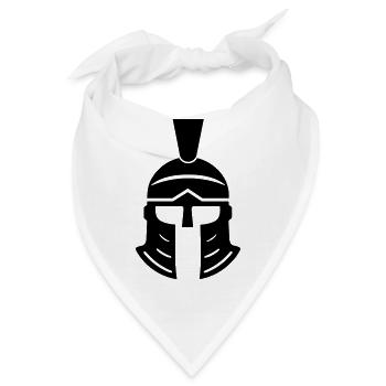Spartanischer Helm - Bandana - Weiß - Vorne