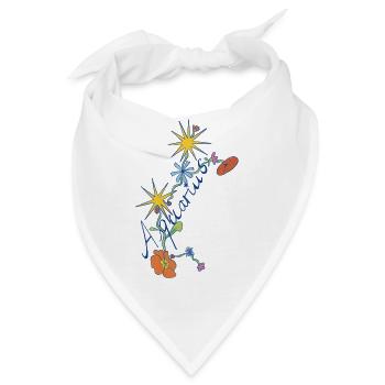 Aquarius – Kreative Sternzeichen-Illustration - Bandana - Weiß - Vorne