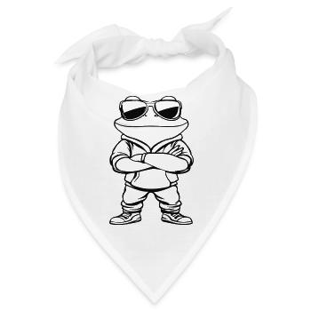 frosch comic sonnenbrille - Bandana - Weiß - Vorne