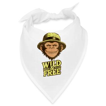 Frei und wild - Bandana - Weiß - Vorne