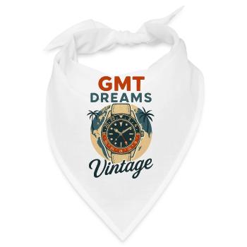 GMT Dreams für Fans von Uhren mit GMT Funktion - Bandana - Weiß - Vorne