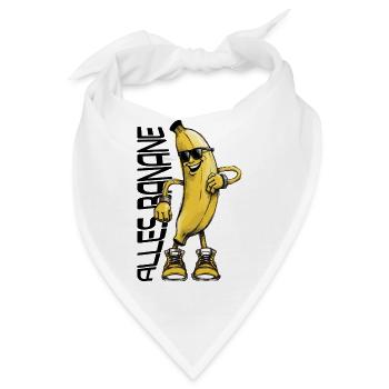 Lustiger Bananen-Charakter mit Sonnenbrille - Bandana - Weiß - Vorne