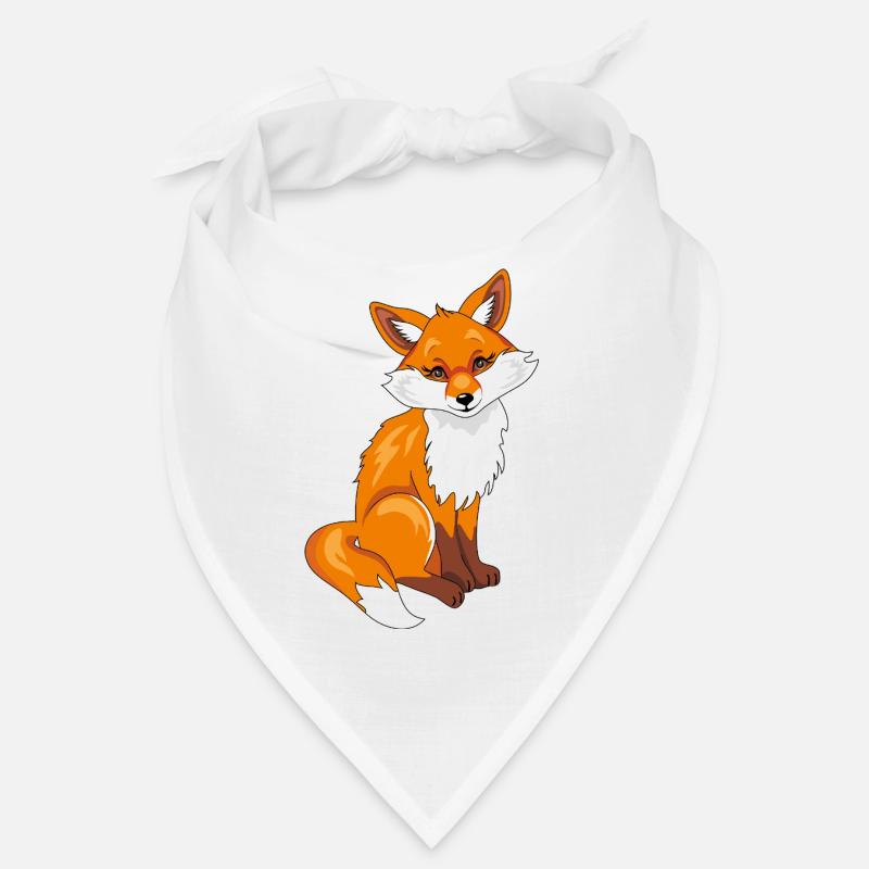 Sitzender süßer, schüchterner Fuchs Bandana
