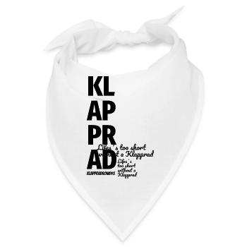 Klapprad Faltrad Geschenk Spruch Life´s too short - Bandana - Weiß - Vorne