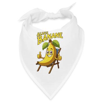 alles Banane lustige Sprüche Comicstyle chillen - Bandana - Weiß - Vorne
