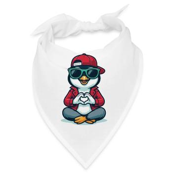 Cool Penguin Love - Bandana - Weiß - Vorne