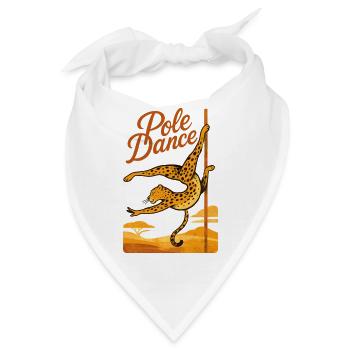 Pole Dance Leopardin Poledancerin Geschenk - Bandana - Weiß - Vorne