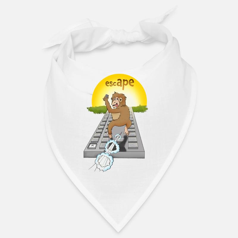 Humorous monkey design with keyboard Bandana