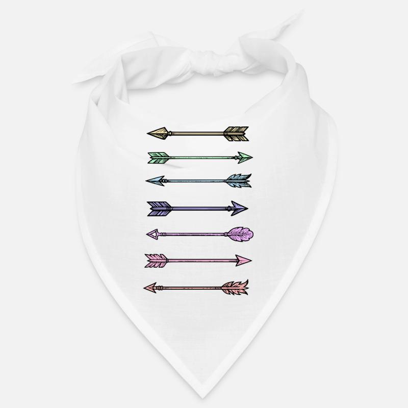 Bunte Pfeile Design - Bandana - Weiß