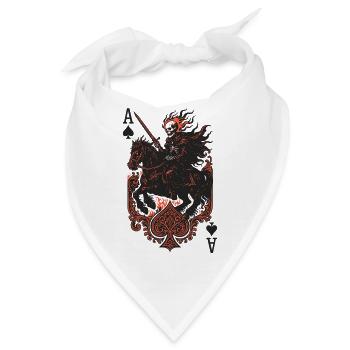 Purpurroter Ritter auf Ross - Bandana - Weiß - Vorne