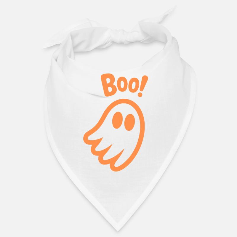Buhruf! - Kinder süßer Geist Halloween Design - Bandana - Weiß