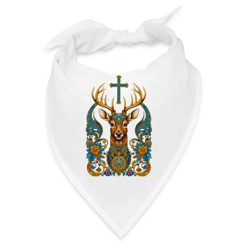Hirsch - Bandana - Weiß - Vorne