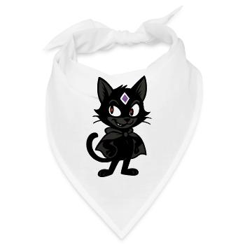 Bad Kitty Vibes - Bandana - Weiß - Vorne
