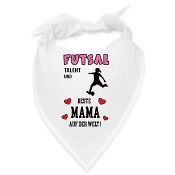 Futsal Spielerin Mama Futsalerin Mutter Frau - Bandana - Weiß - Vorne