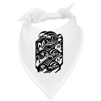 U-Bahn Station Untergrund Metro ÖPNV - Bandana - Weiß - Vorne
