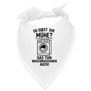 waschmaschinen mühe geben arbeit - Bandana - Weiß - Vorne
