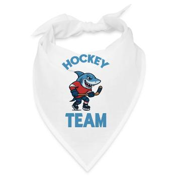 Hai Team Eishockey Maskottchen - Bandana - Weiß - Vorne