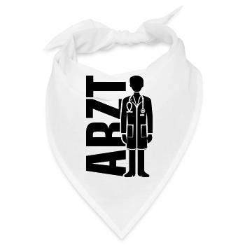Arzt Doktor - Bandana - Weiß - Vorne