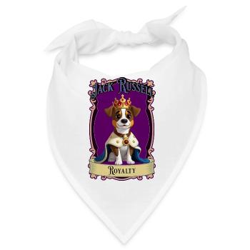 Kröntes Porträt von Royal Jack Russell - Bandana - Weiß - Vorne