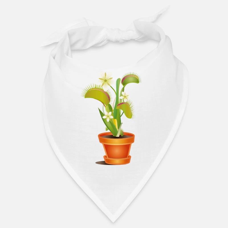 Venus flytrap in pot – colorful illustration Bandana