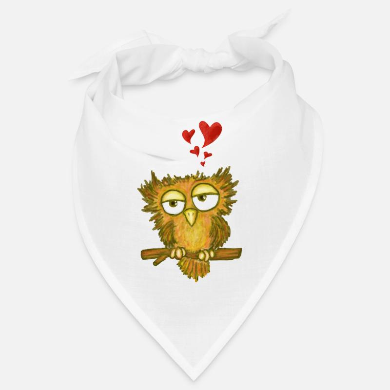 Verliebte Eule Bandana