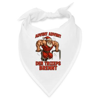 Advent Advent der Trizeps brennt Gym - Bandana - Weiß - Vorne