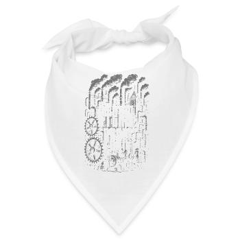 Industrial Gears Skyline - Bandana - Weiß - Vorne