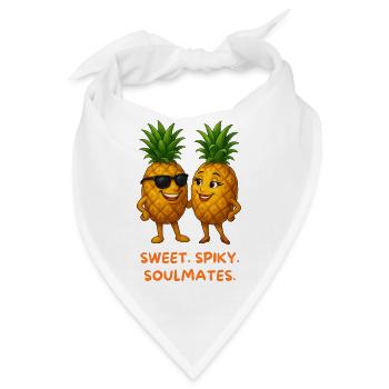 Süße Spicy Pineapple Soulmates - Bandana - Weiß - Vorne