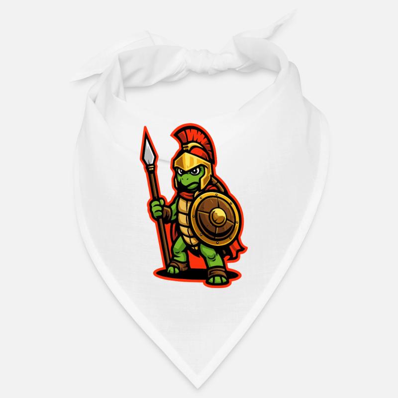 Spartan Turtle Warrior with Shield and Spear Bandana