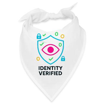 Verifizierte Identität, manipulationssicherer Cyber-Schild - Bandana - Weiß - Vorne