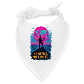 Homeoffice Kein Büro, keine Grenzen - Bandana - Weiß - Vorne