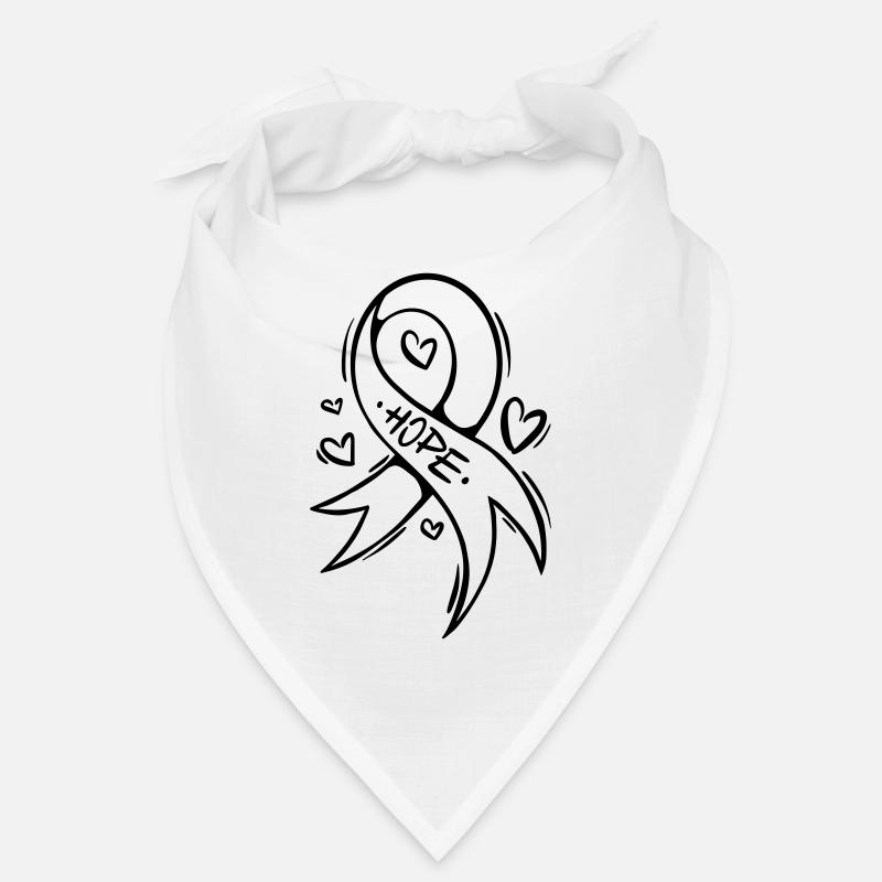 Hope Cancer Schleife Herz Bandana